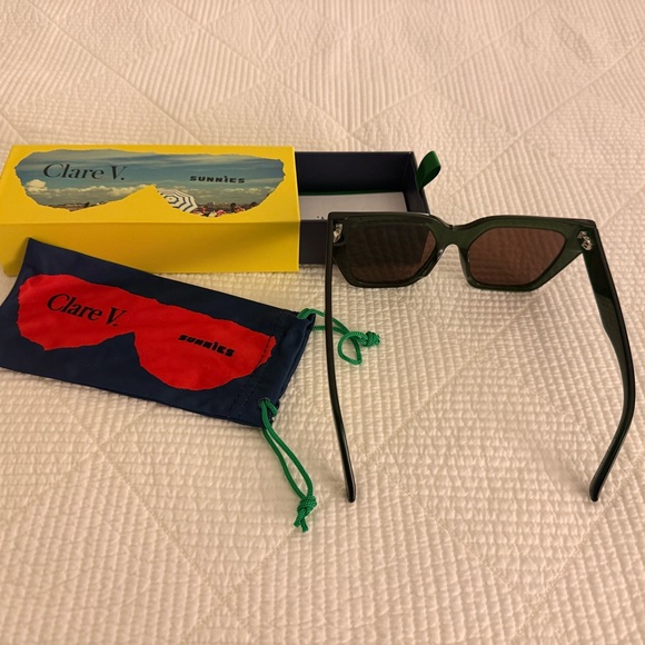 Clare V. Olive Sunglasses with Colorful Case - Picture 3 of 4